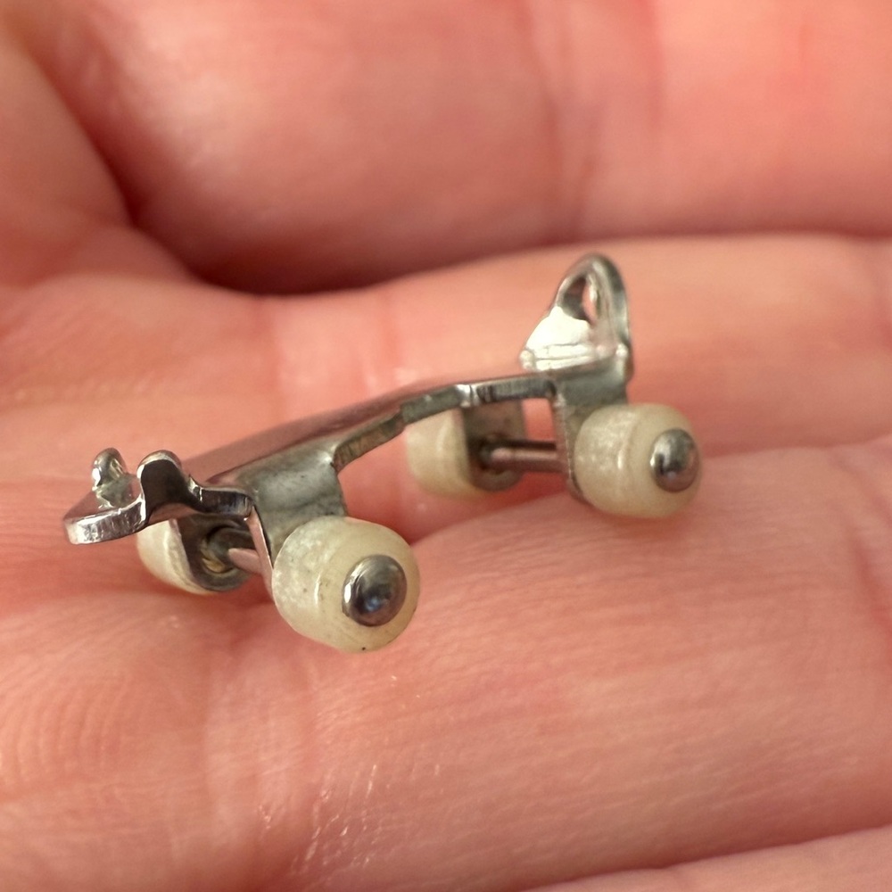Miniature Vintage Collectible Sterling Silver Roller Skate Charm